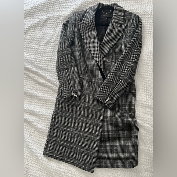 BCBG MAX AXAZRIA Valentina Glen Plaid Coat Size XS - Picture 3 of 7